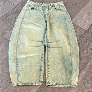 Free People barrel cut Denim Pants